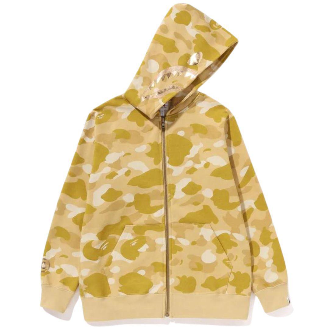 BAPE COLOR CAMO SHARK FULL ZIP HOODIE YELLOW W