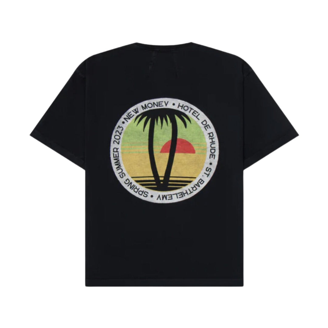 Rhude Twin Palm T-shirt Black – One Of A Kind