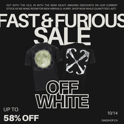 FAST & FURIOUS SALE OFF WHITE