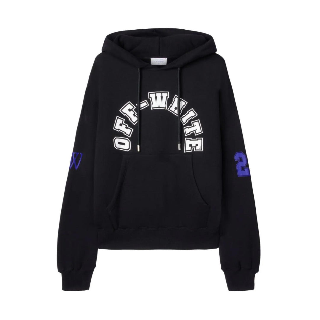 OFF WHITE FOOTBALL HOODIE BLACK