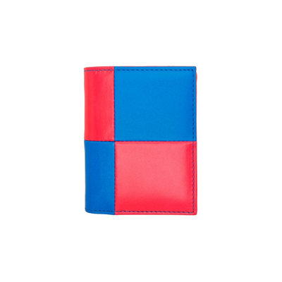 COMME DES GARÇONS  FLUO SQAURES WALLET PINK/BLUE