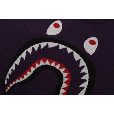 BAPE SHARK KNITCREWNECK PURPLE