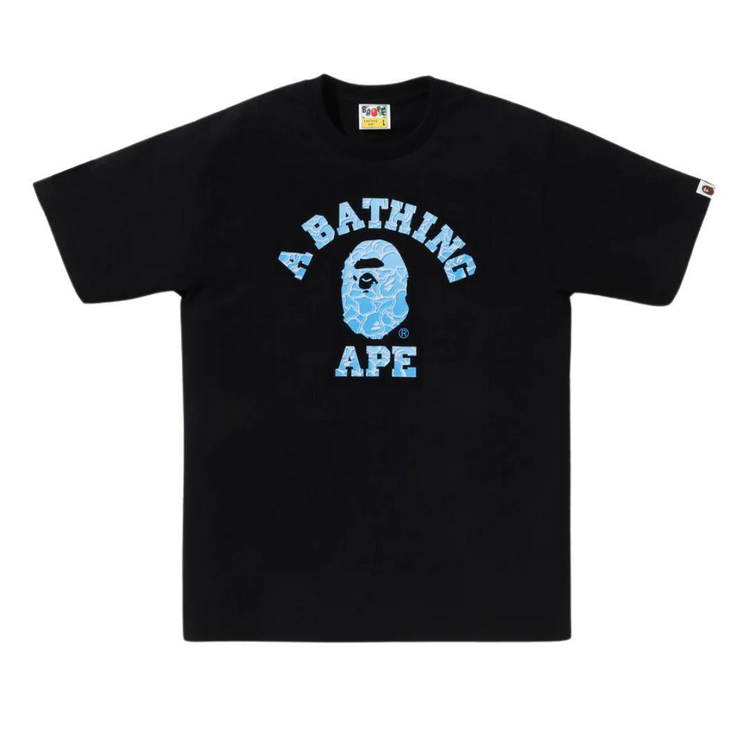 BAPE ABC SEA SURFACE COLLEGE T-SHIRT BLACK