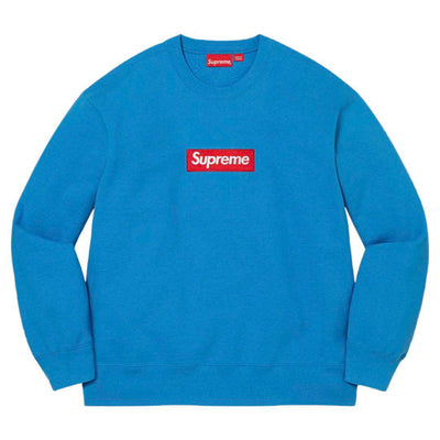 SUPREME FW22 RED BOX LOGO CREWNECK BLUE