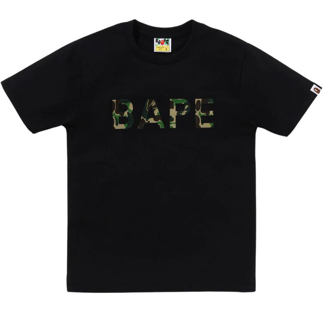 BAPE ABC CAMO GLITTER T-SHIRT BLACK/GREEN (W)