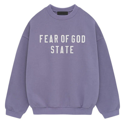 ESSENTIALS FOG STATE LOGO CREWNECK LAVENDER