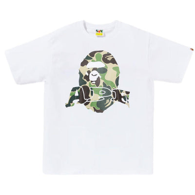 BAPE ABC CAMO APE HEAD RELAXED T-SHIRT WHITE/GREEN