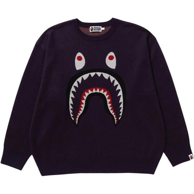 BAPE SHARK KNITCREWNECK PURPLE