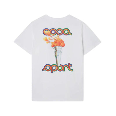 CASABLANCA LA FLAME DU SPORT T-SHIRT WHITE