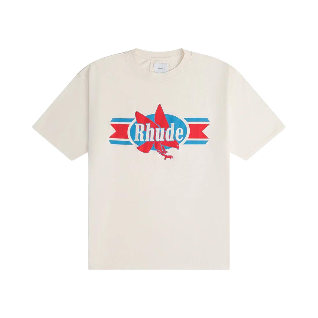 RHUDE CHEVRON EAGLE T-SHIRT VINTAGE WHITE