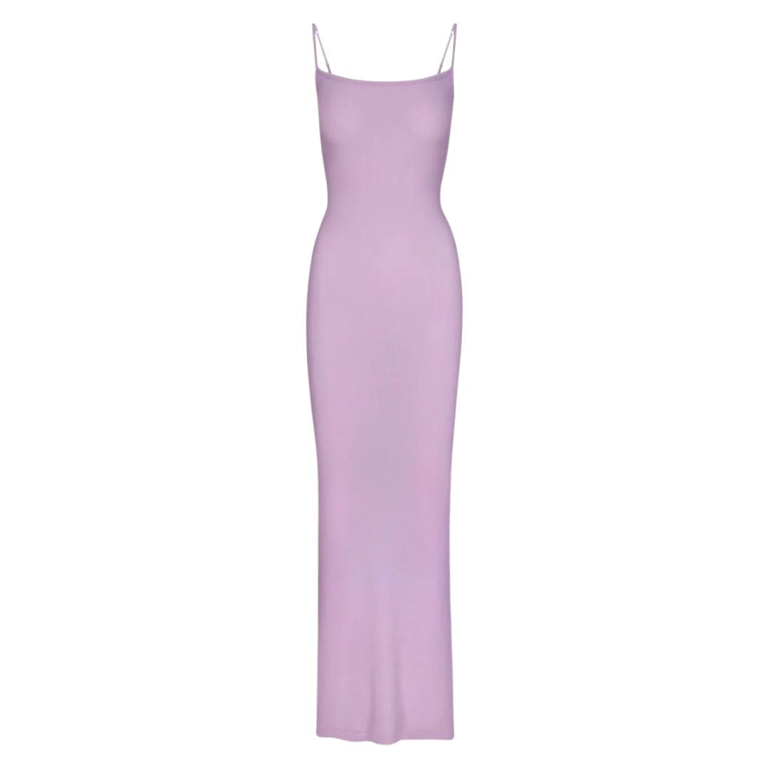 SKIMS SOFT LOUNGE LONG SLIP DRESS SUGAR PLUM