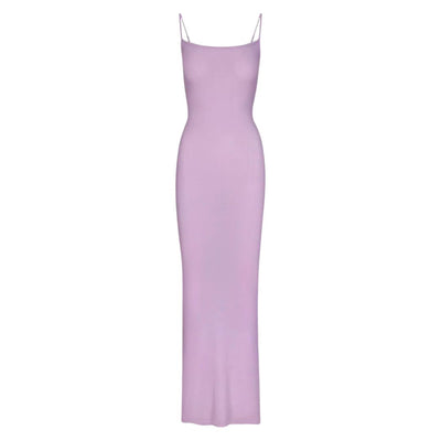 SKIMS SOFT LOUNGE LONG SLIP DRESS SUGAR PLUM