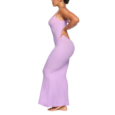 SKIMS SOFT LOUNGE LONG SLIP DRESS SUGAR PLUM