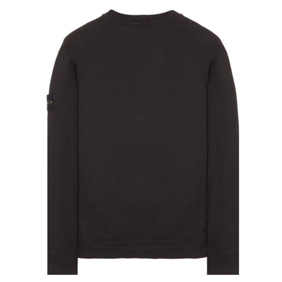 STONE ISLAND PATCH LOGO CREWNECK SWEATSHIRT BLACK