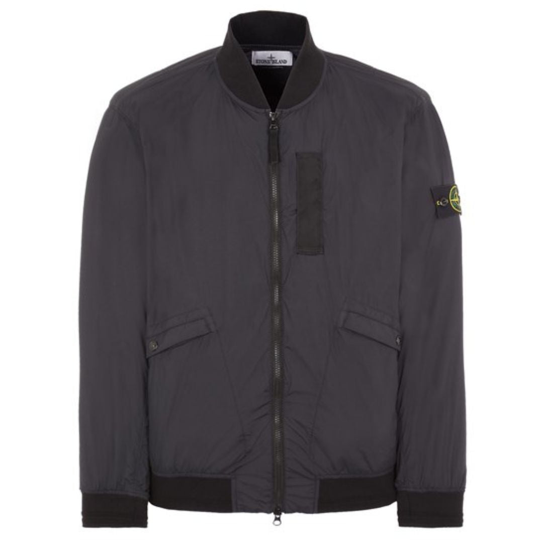 STONE ISLAND NYLON BOMBER JACKET BLACK