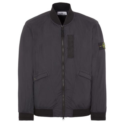 STONE ISLAND NYLON BOMBER JACKET BLACK