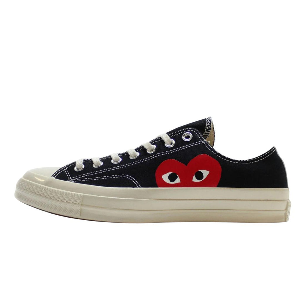 COMME DES GARCONS PLAY CONVERSE CHUCK TAYLOR LOW BLACK ONE OF A KIND