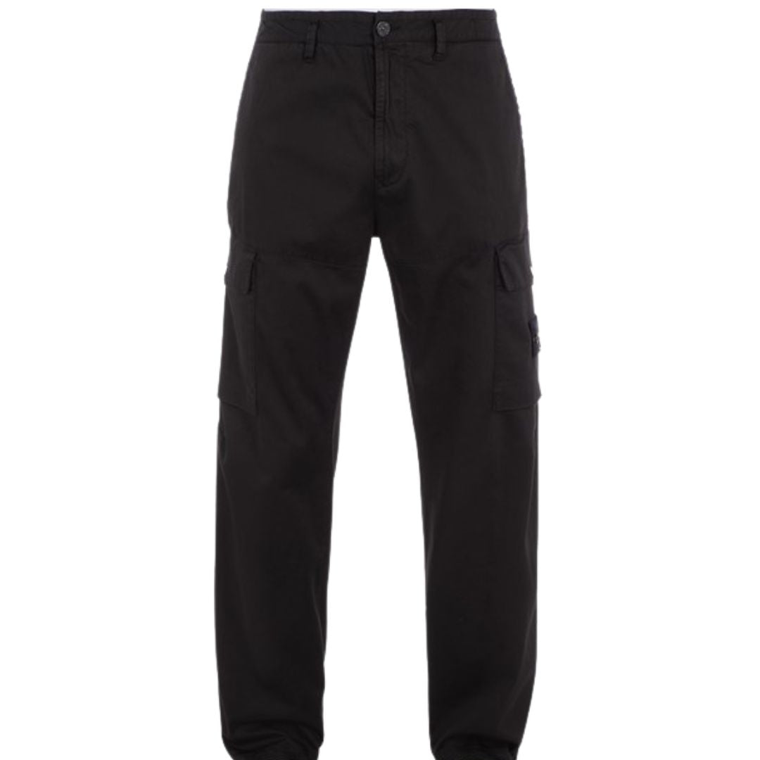 STONE ISLAND DOUBLE CARGO PANT BLACK