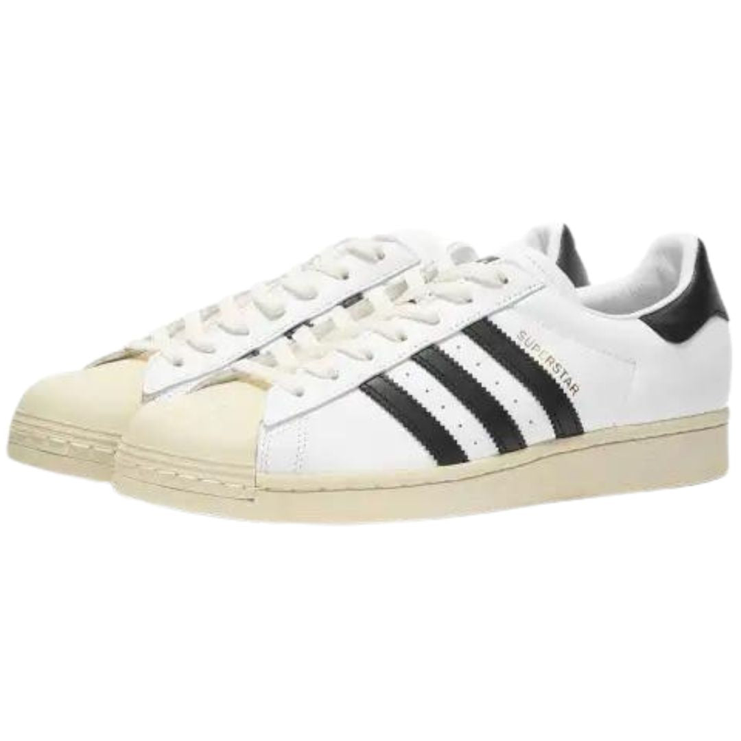 ADIDAS ORIGINAL SUPERSTAR WHITE BLACK AGED SOLE