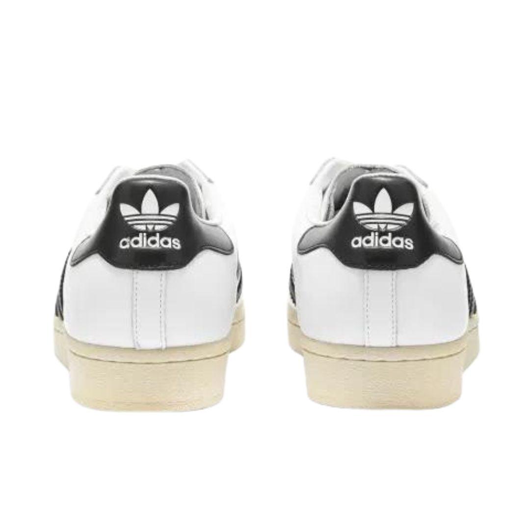 ADIDAS ORIGINAL SUPERSTAR WHITE BLACK AGED SOLE