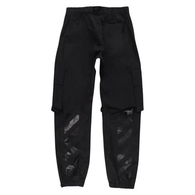 OFF WHITE DIAG TAB CANVAS CARGO PANT BLACK