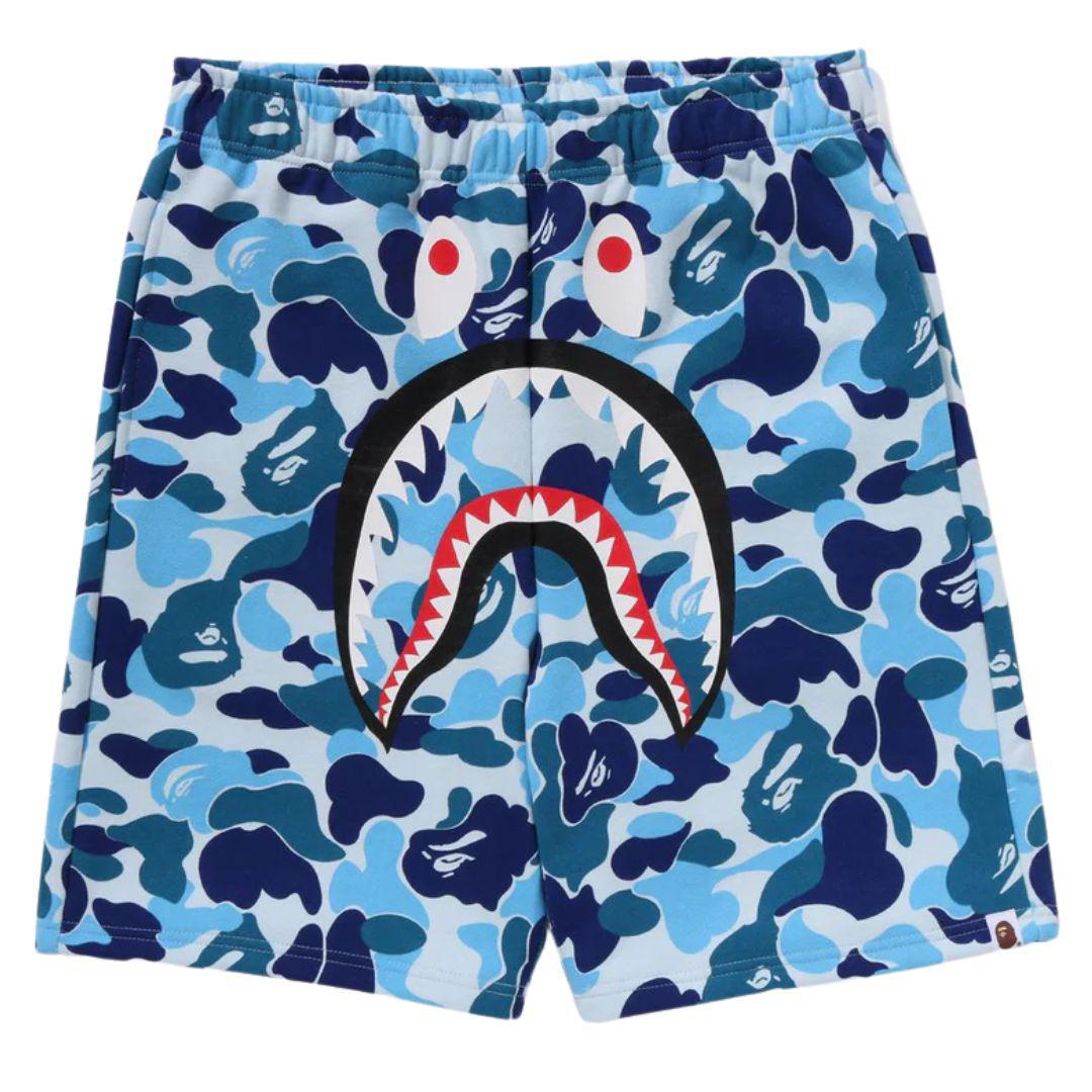 BAPE ABC CAMO SHARK SHORTS BLUE