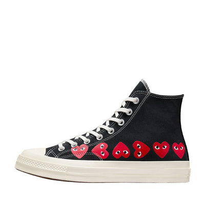 COMME DES GARÇONS CHUCK TAYLOR ALL STAR MULTI HEART CONVERSE BLACK