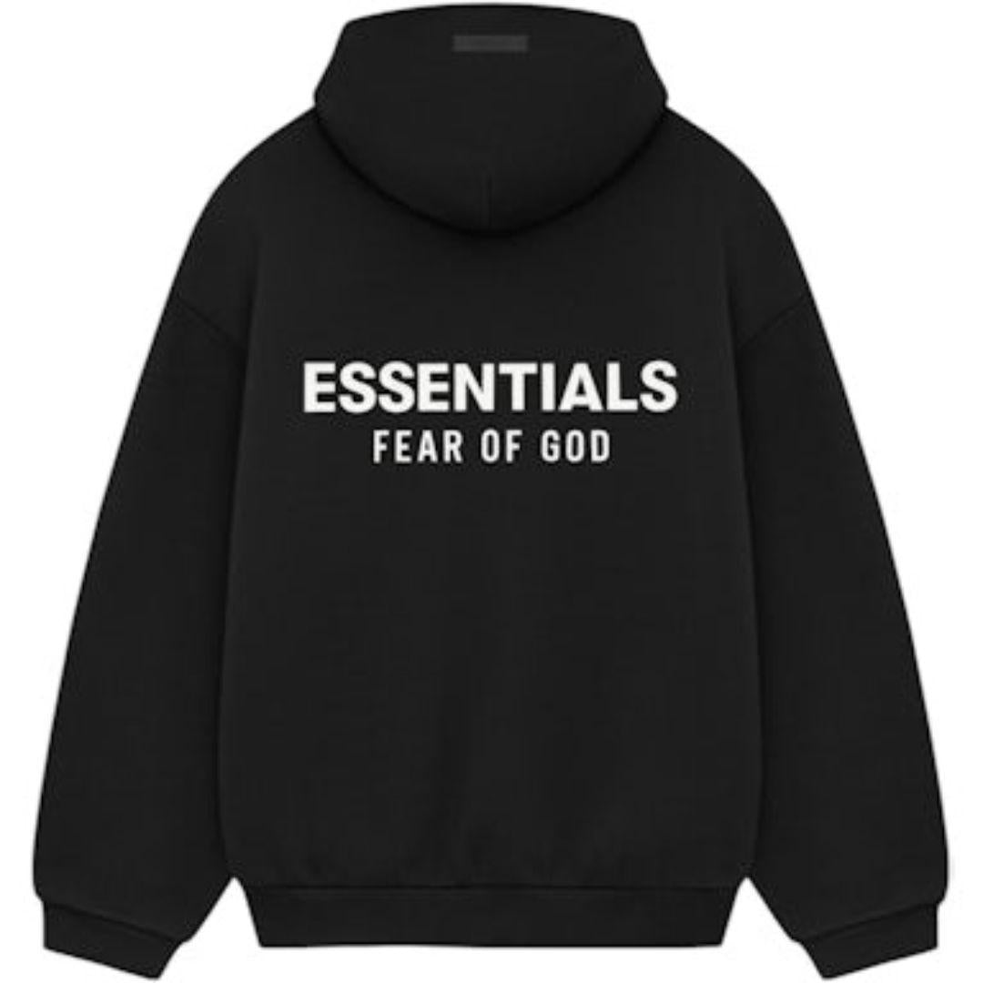 ESSENTIALS FOG HOODIE BLACK FW24