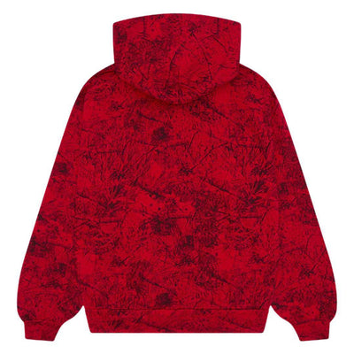 SP5DER OG WEB HOODIE TREE CAMO RED FW24 RUNWAY EDITION