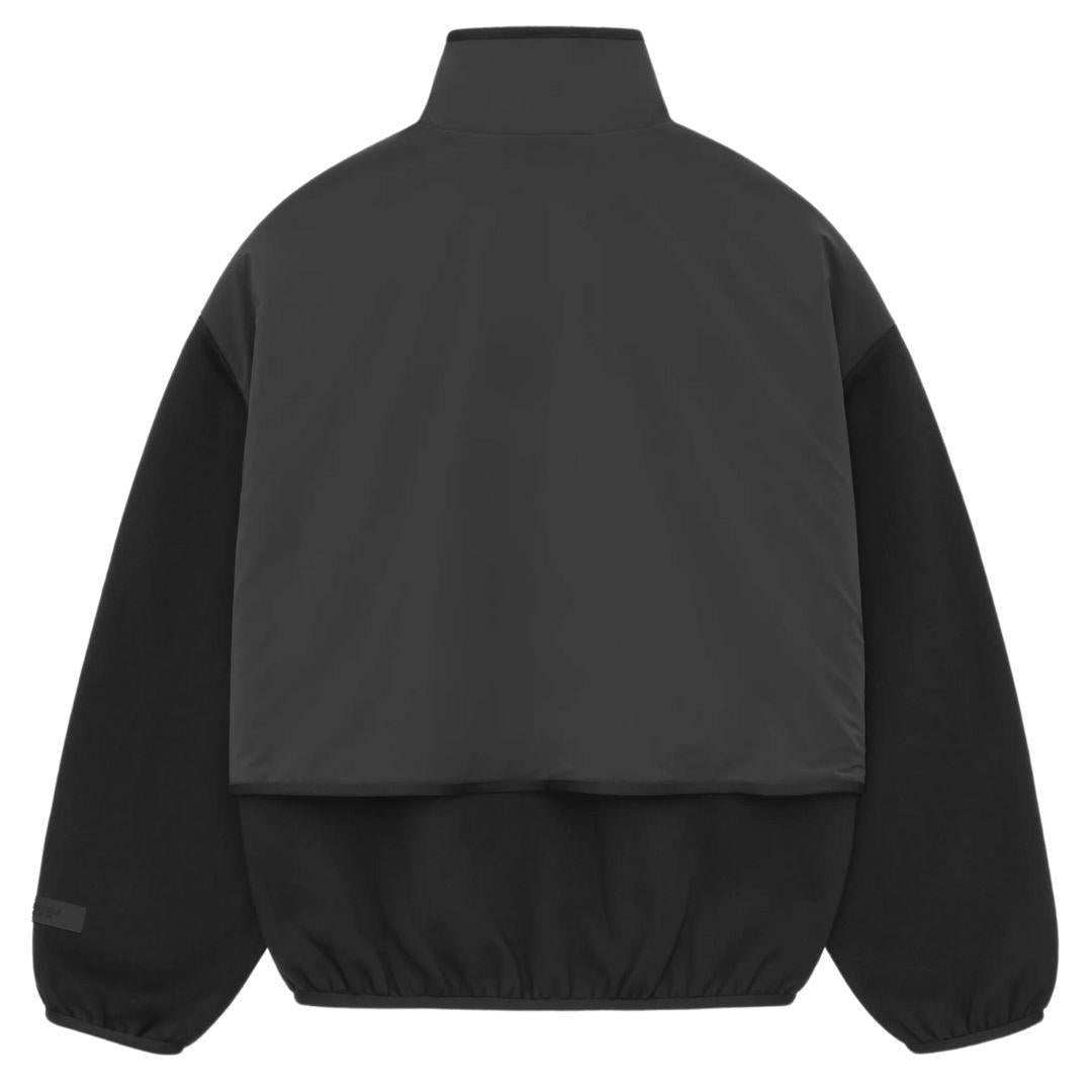 ESSENTIALS FOG NYLON FLEECE QUARTER ZIP BLACK