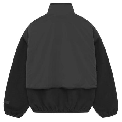 ESSENTIALS FOG NYLON FLEECE QUARTER ZIP BLACK