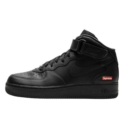 NIKE AIR FORCE 1 MID SUPREME LOGO BLACK