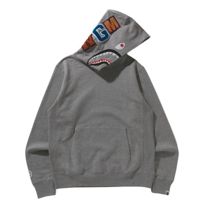 BAPE SHARK PULLOVER HOODIE GREY