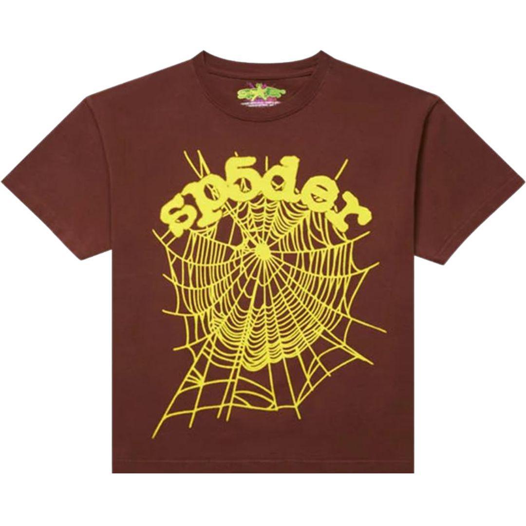 SP5DER OG WEB T-SHIRT BROWN