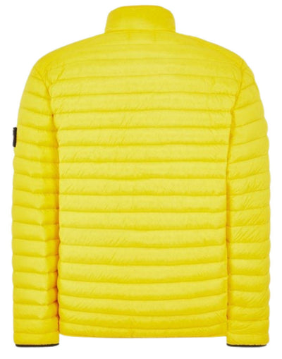 STONE ISLAND LOOM WOVEN CHAMBERS DOWN JACKET YELLOW