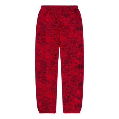 SP5DER OG WEB SWEATPANTS TREE CAMO RED FW24 RUNWAY EDITION