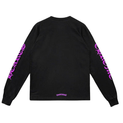 CHROME HEARTS NECK LOGO LONG SLEEVE BLACK PURPLE