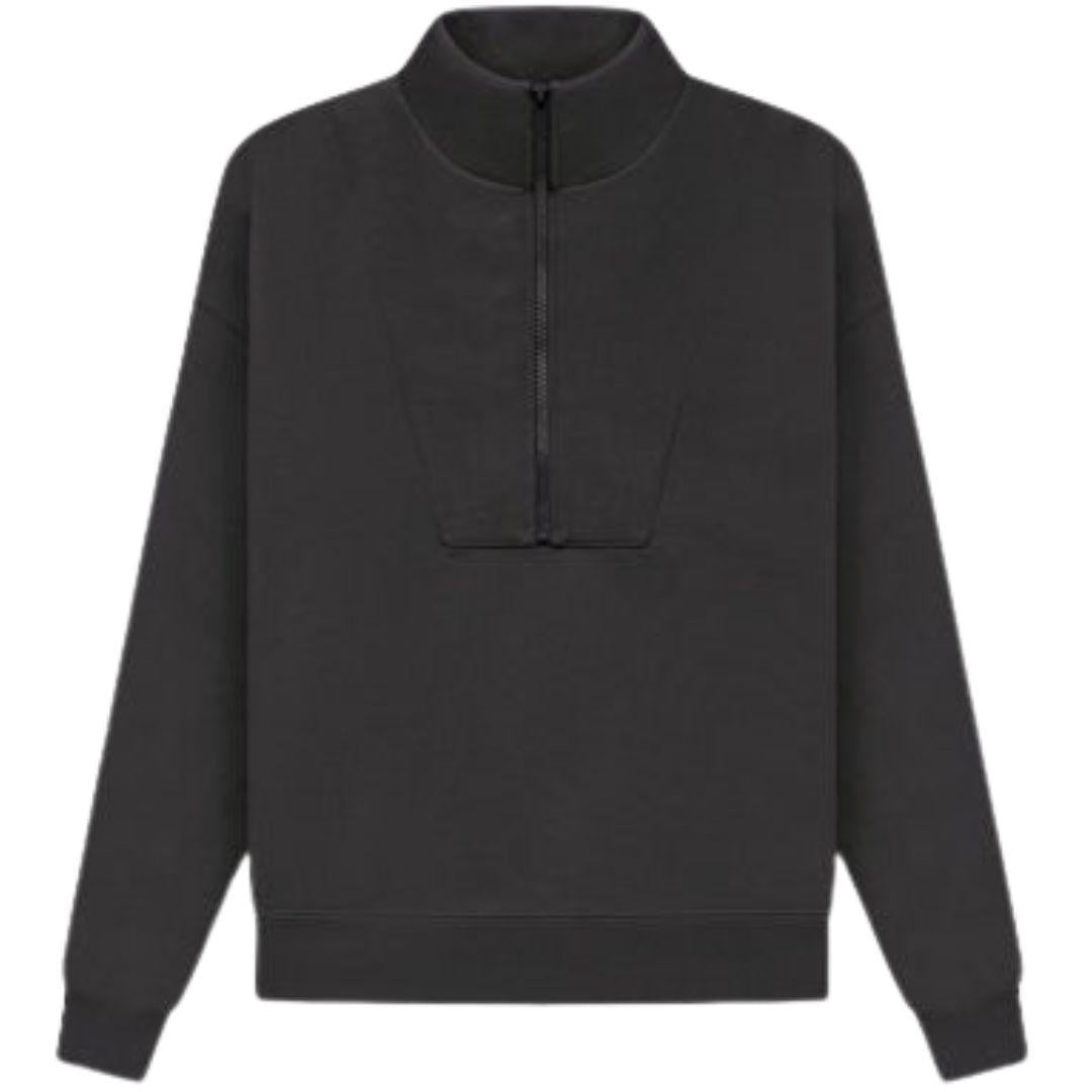 ESSENTIALS FOG HALF ZIP SWEATER IRON