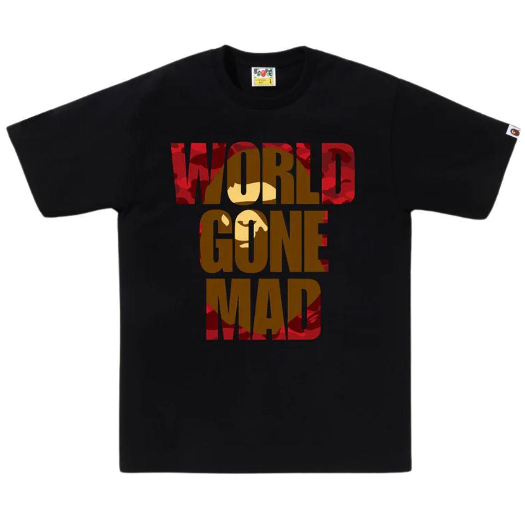 BAPE COLOR CAMO WGM APE HEAD OVERLAP T-SHIRT BLACK