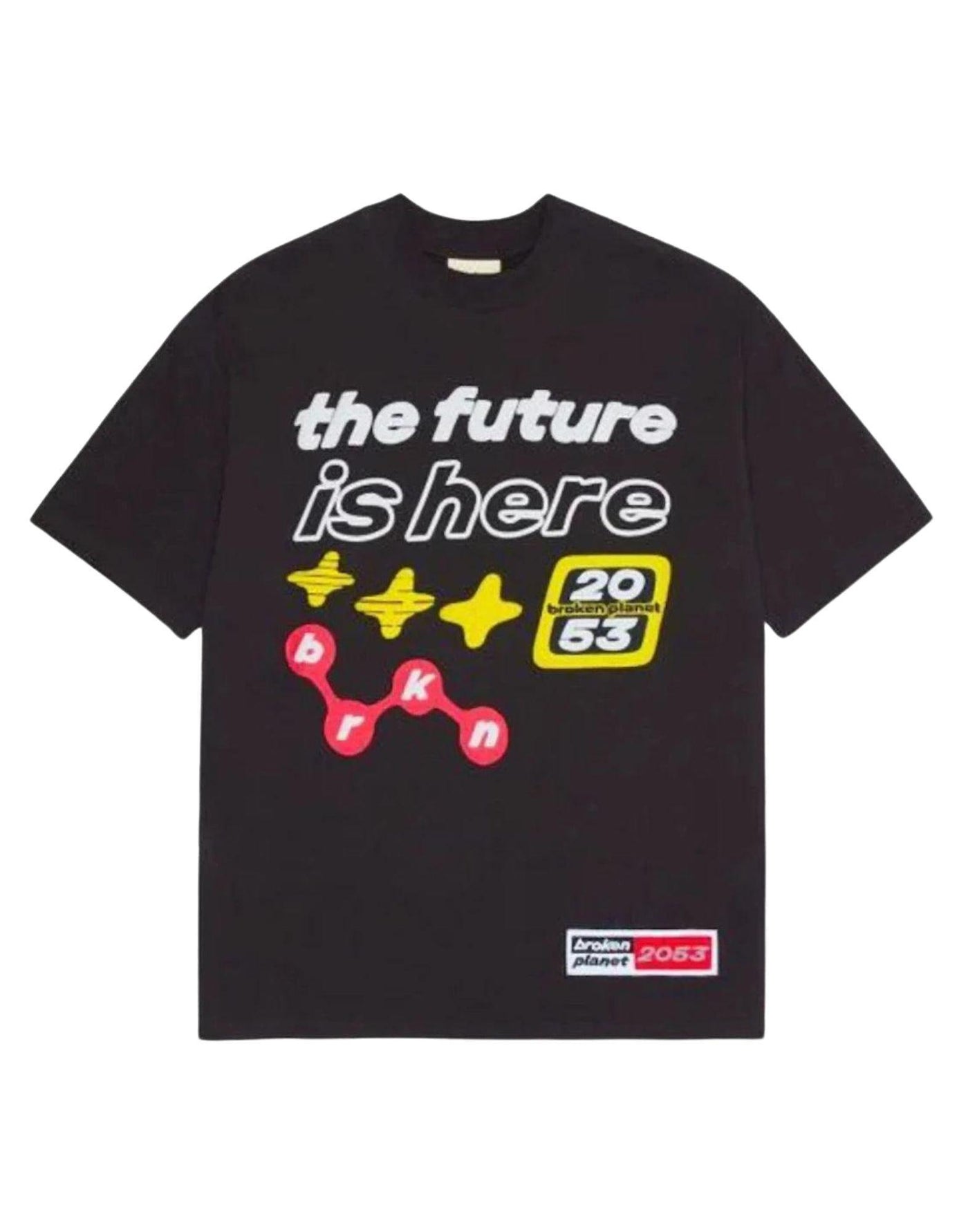 BROKEN PLANET THE FUTURE IS HERE T-SHIRT BLACK