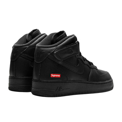 NIKE AIR FORCE 1 MID SUPREME LOGO BLACK