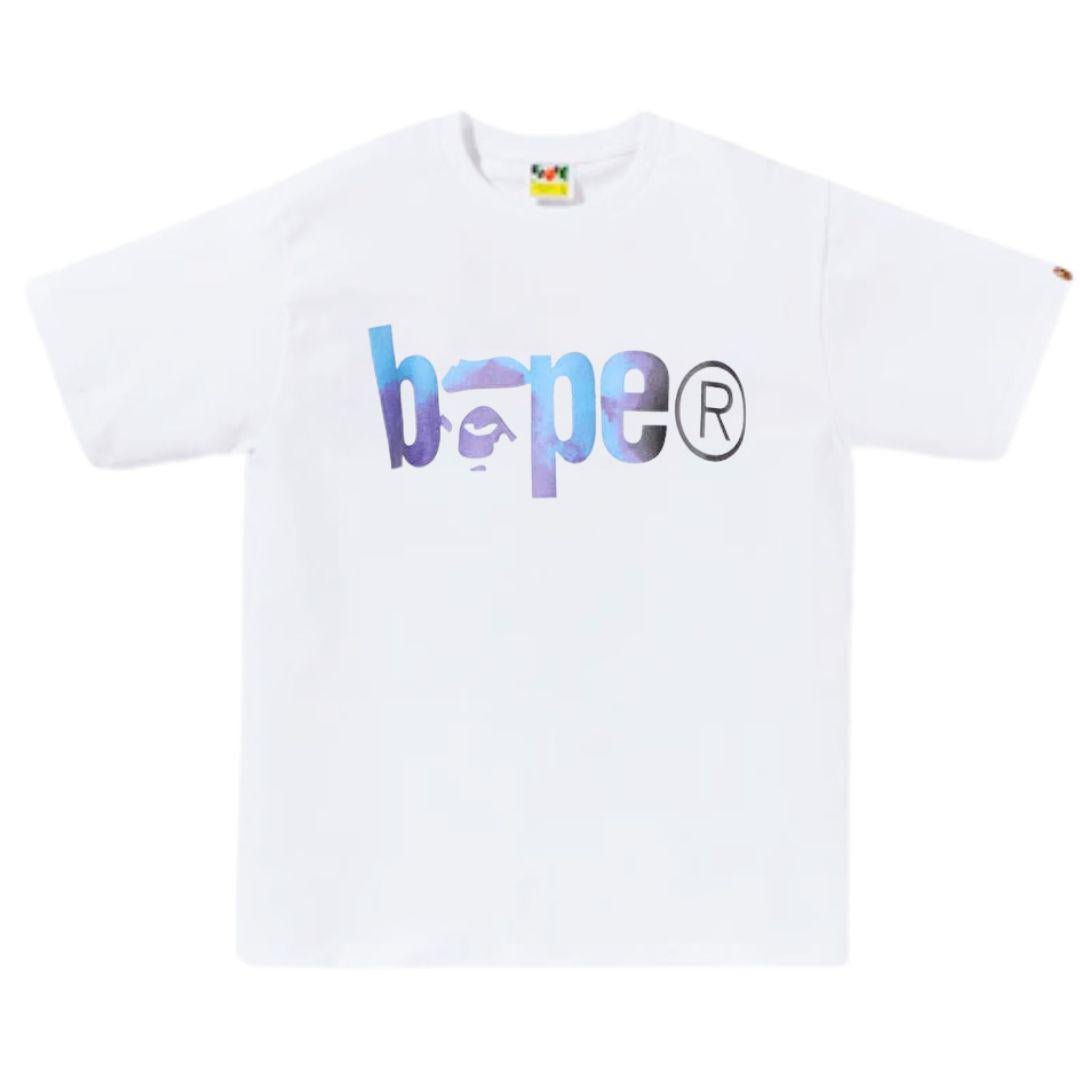 BAPE TIE DYE BAPE LOGO T-SHIRT WHITE