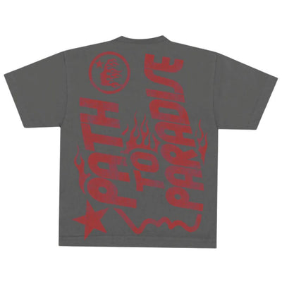 HELLSTAR WASHED EMBLEM TEE GREY