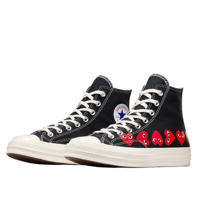 COMME DES GARÇONS CHUCK TAYLOR ALL STAR MULTI HEART CONVERSE BLACK