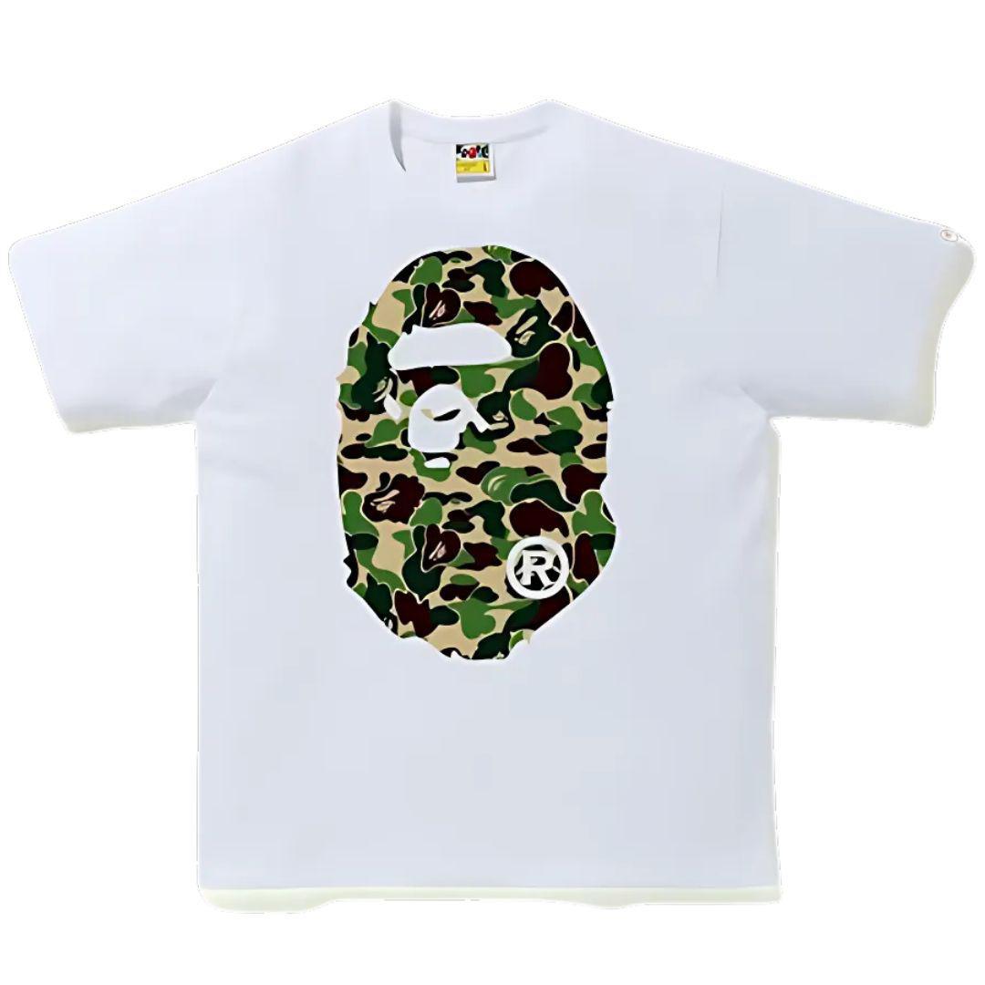 BAPE ABC CAMO BIG APE HEAD T-SHIRT WHITE/GREEN