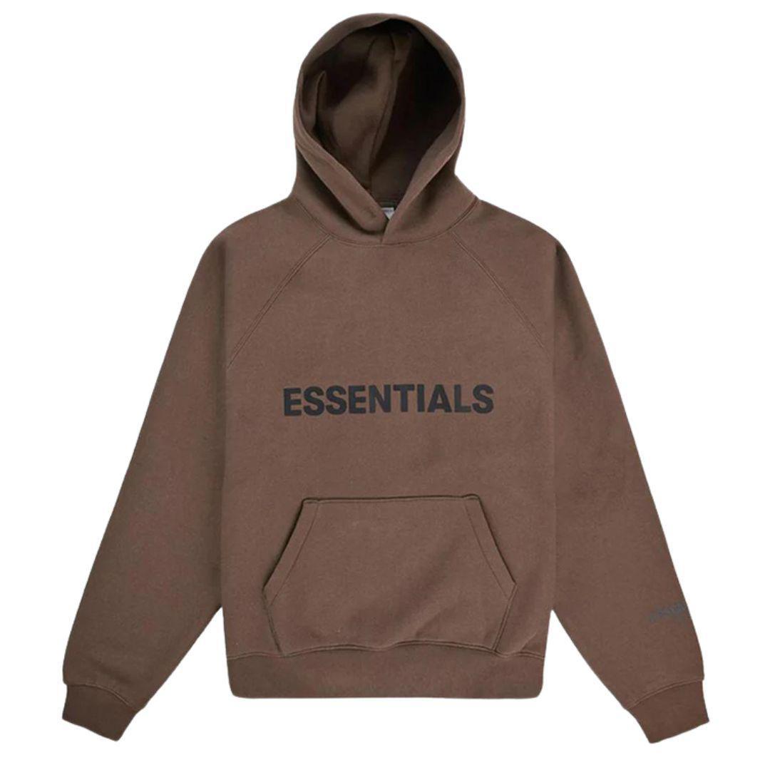 ESSENTIALS FOG X SSENSE HOODIE APPLIQUE LOGO BROWN
