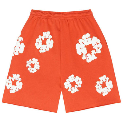 DENIM TEARS COTTON WREATH SWEATSHORTS ORANGE