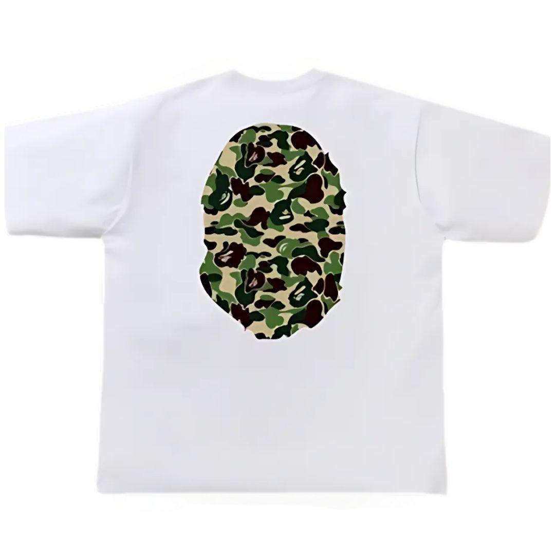 BAPE ABC CAMO BIG APE HEAD T-SHIRT WHITE/GREEN