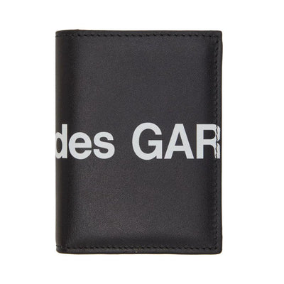 COMME DES GARCONS  HUGE LOGO FOLD OVER WALLET BLACK