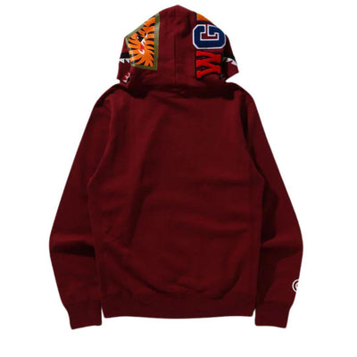 BAPE SHARK PULLOVER HOODIE BURGUNDY